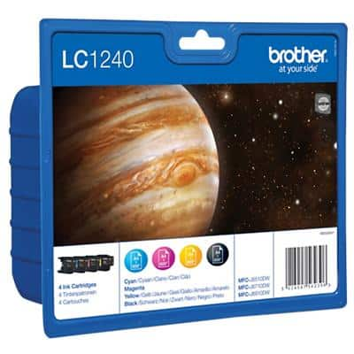 Brother LC-1240VALBP Original Ink Cartridge Black, Cyan, Magenta, Yellow Pack of 4 Multipack