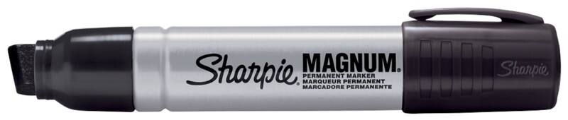 Sharpie Magnum Permanent Marker Broad Chisel  -   Black Non Refillable Pack of 12
