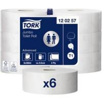 Tork T1 Advanced Recycled Toilet Roll 2 Ply 120257 6 Rolls of 1800 Sheets