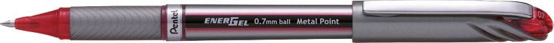 Pentel EnerGel Plus BL27 Rollerball Pen Grip Medium 0.7 mm Red Pack of 12