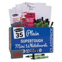 Show-me SUPERTOUGH Class Pack of Drywipe Boards, Pens & Erasers Pack of 107