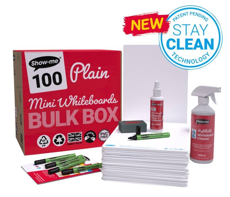 Show-me Bulk Box Whiteboard Set Pack of 100