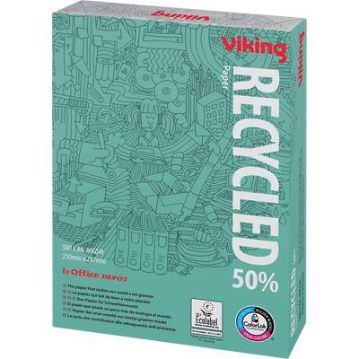 Viking A4 Printer Paper Recycled 80 gsm Smooth White 500 Sheets