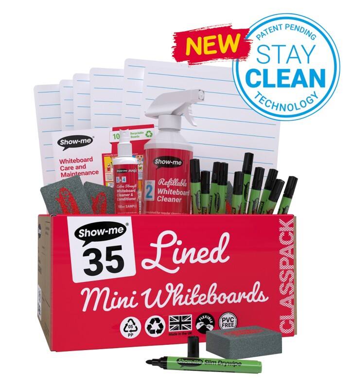 Show-me Whiteboard Double Sided Pack of 35