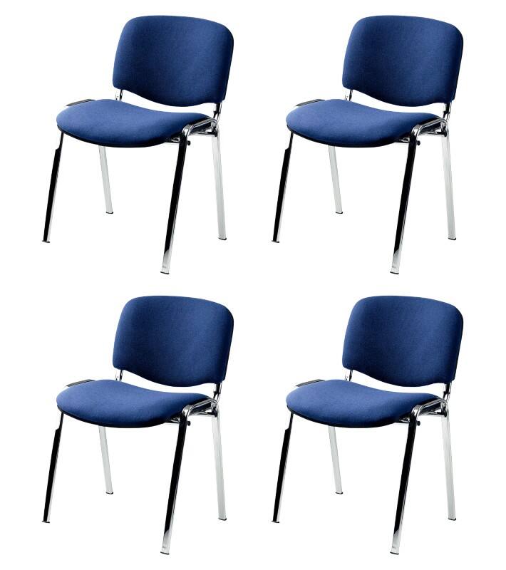 Nowy Styl Visitor Chair ISO Plus Fabric Blue Pack of 4