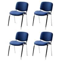 Nowy Styl Visitor Chair ISO Plus Fabric Blue Pack of 4