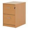 Filing Cabinet with 2 Lockable Drawers 476 x 598 x 720 mm Beech