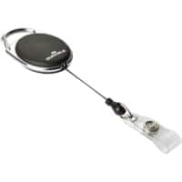 DURABLE Style Badge Reel 0.8 m Black Pack of 10