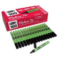 Show-me Drywipe Pen Black Medium Pack of 100