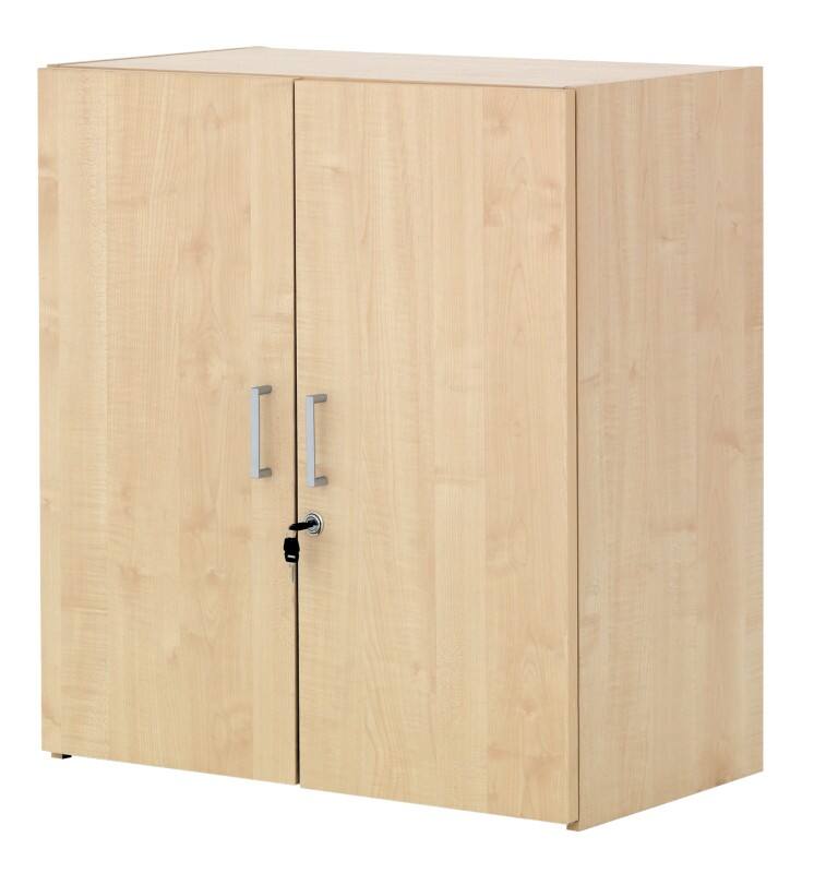 Classic two-door low cupboard in maple-effect