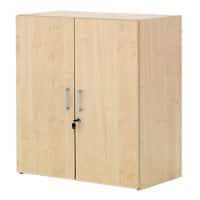 Classic two-door low cupboard in maple-effect