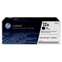 HP 12A Original Toner Cartridge Q2612AD Black Pack of 2