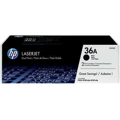 HP 36A Original Toner Cartridge CB436AD Black Pack of 2 Duopack