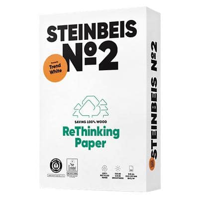 Steinbeis Trend No. 2 A4 Printer Paper 100% Recycled 80 gsm Matt White 500 Sheets
