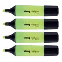 Viking HC1-5 Highlighter Yellow Broad Chisel 1-5 mm Pack of 4