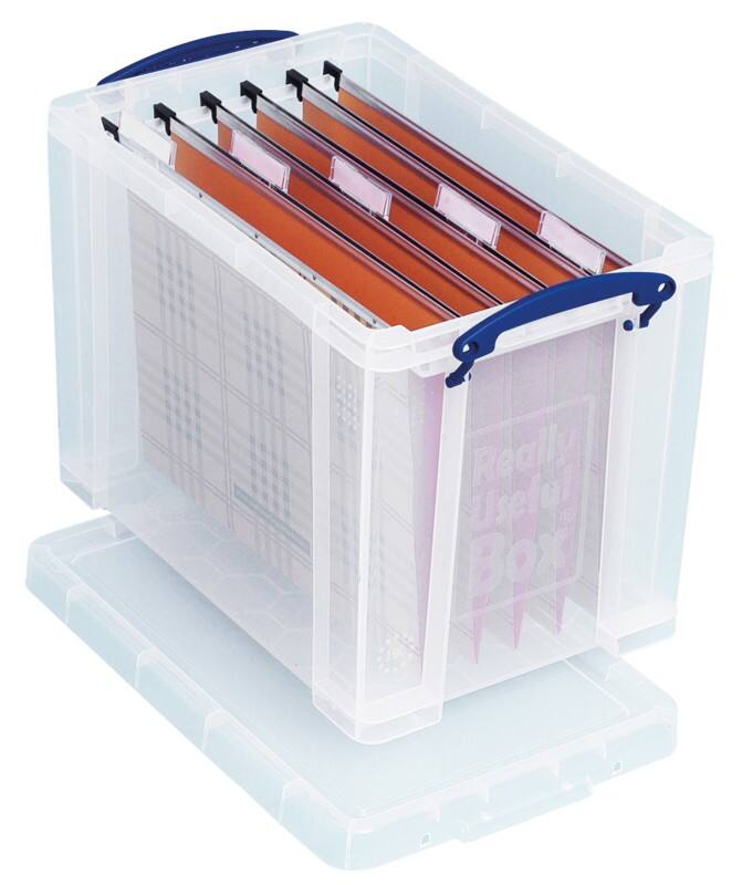Really Useful Box Plastic Storage 24 Litre Transparent 270 x 290 x 465 mm