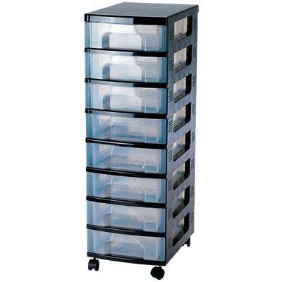 Really Useful Boxes Storage Unit Dt1008 Black Transparent Plastic