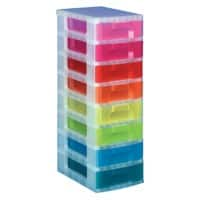 Really Useful Box 8 x 7 Litre Plastic Drawer Unit Assorted 300 x 420 x 925 mm