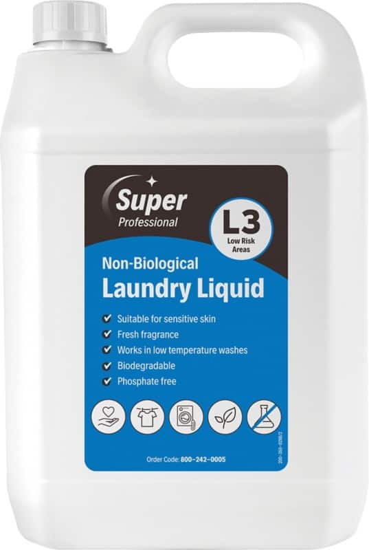 Super Professional Products L3 Laundry Detergent Non-Biological 5L