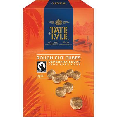 Tate & Lyle Brown Rough Cut Sugar Cubes Fairtrade Damerara 1kg