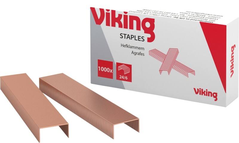 Viking Staples 24/6 5619483 Wire Copper Pack of 1000