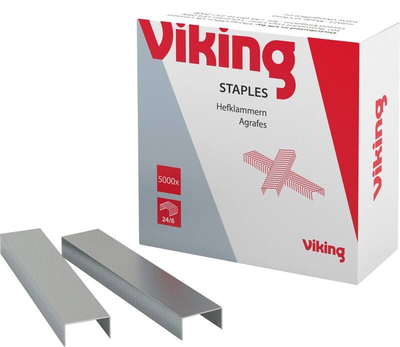 Viking Staples 24/6 5619492 Wire Silver Pack of 5000