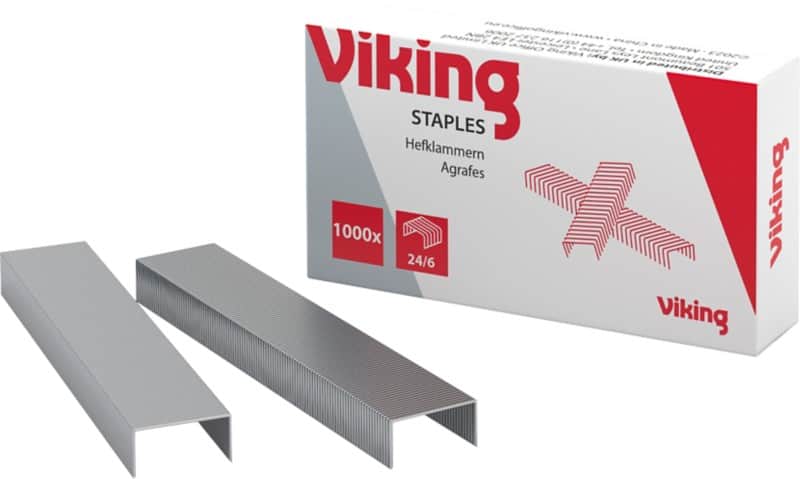 Viking Staples 24/6 5619519 Wire Silver Pack of 1000