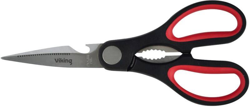 Viking Soft Grip Suitable For Lefthanded People Scissors 80 mm Stainless Steel Black, Red