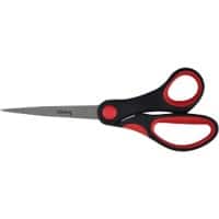 Office Depot Scissors Soft grip Black, Red 210 mm
