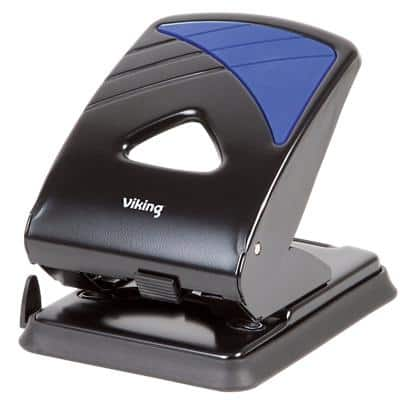 Viking 2 Hole Punch 98W0 Black, Blue 40 Sheets