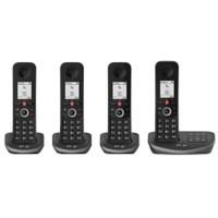 BT Advanced Cordless Telephone 90641 Black Quad Handset