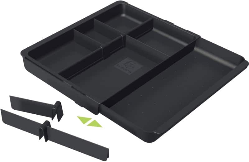 Exacompta Drawer Organiser Plastic Black 29.8 x 24.6 x 3.6 cm