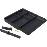 Exacompta Drawer Organiser Plastic Black 29.8 x 24.6 x 3.6 cm