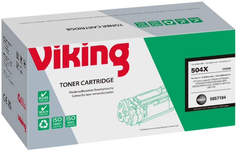 Viking 504X Compatible HP Toner Cartridge CE250X Black