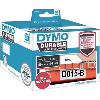 DYMO LW Durable Multipurpose Labels 1933088 Black on White Self Adhesive 59 mm x 102 mm 300 Labels