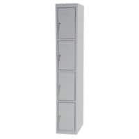 Realspace Metal Locker Adding Unit 4 Doors 1 nest Key lock 300 x 500 x 1,800 mm Grey