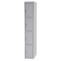 Realspace Sheet Metal Locker with 4 Doors Key Lock 180 x 30 x 50 cm Grey (NO INDEPENDENT USE)