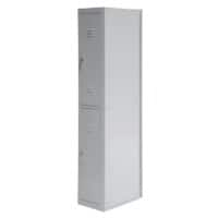 Realspace Metal Locker Adding Unit with 2 Doors Key Lock180 x 30 x 50 cm Grey (NO INDEPENDENT USE)