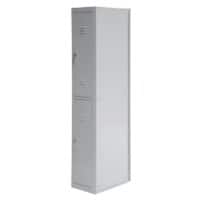 Realspace Metal Locker Adding Unit with 2 Doors Key Lock180 x 30 x 50 cm Grey