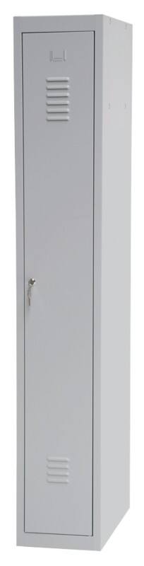 Viking Realspace Metal Locker Base Unit 1 Doors 1 nest Key lock 300 x 500 x 1,800 mm Grey