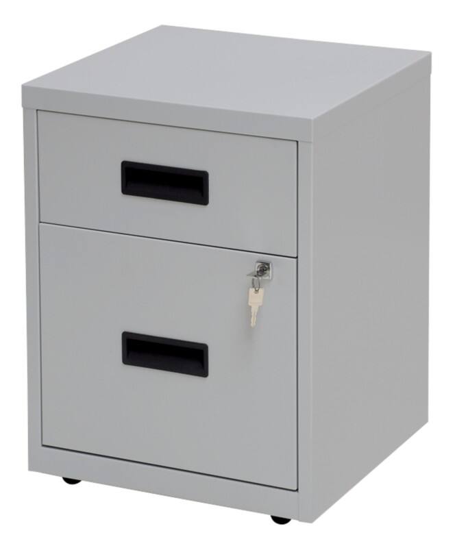 Viking Realspace Mobile Pedestal 2 Drawers Grey 400 x 400 x 510 mm