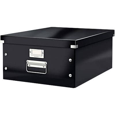 Leitz Click & Store WOW Storage Box A3 Laminated Cardboard Black 369 x 482 x 200 mm