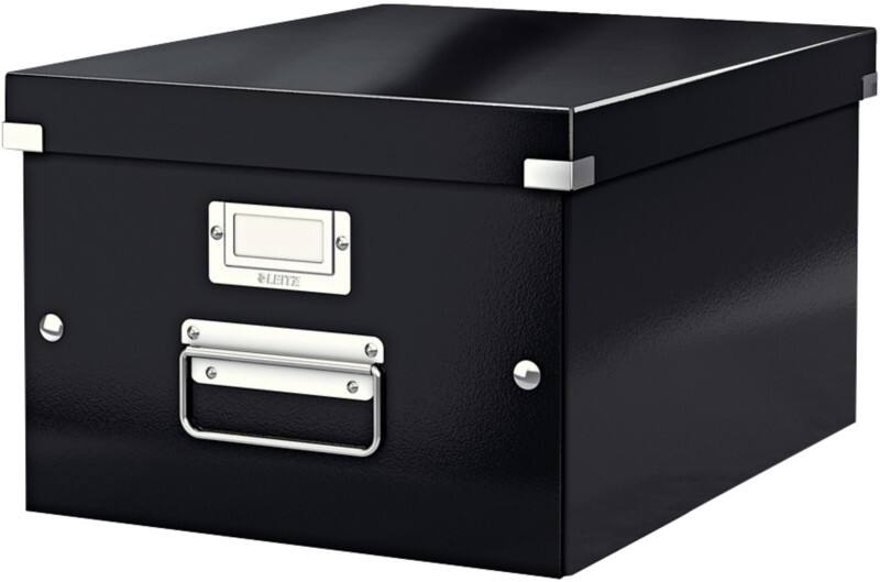 Leitz Click & Store WOW Storage Box A4 Laminated Cardboard Black 281 x 370 x 200 mm