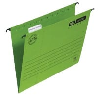 ELBA Vertical Suspension File 100331170 Foolscap V Base 240 gsm Green Paper Pack of 25