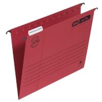 ELBA Vertical Suspension File Verticflex Ultimate Foolscap V Base 240gsm Red Paper Pack of 25