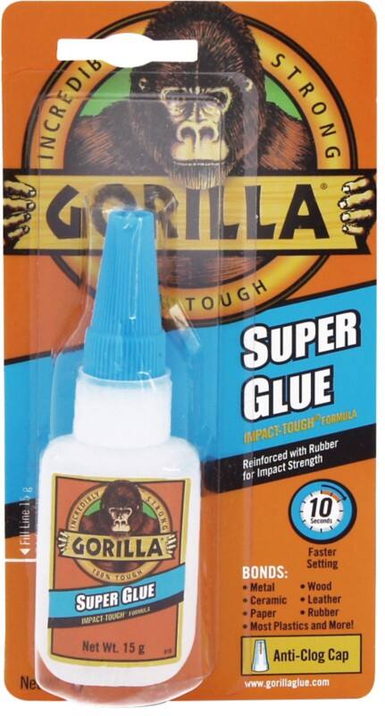 Gorilla Super Glue Permanent Liquid Transparent Liquid 15 g