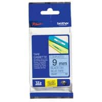 Brother TZE-521 Labelling Tape Adhesive Black on Blue 9 mm (W) x 8 m (L)