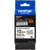 Brother TZES231  Labelling Tape Authentic Adhesive Black on White 12 mm (W) x 8 m (L)