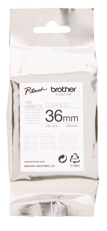 Brother Printhead Cleaning Tape Cassette TZe-CL6, Authentic, 36 mm x 8 m
