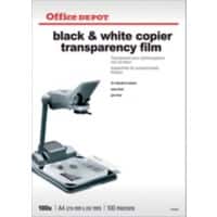 Office Depot Transparency Film 100 Micron A4 Clear 21 x 29.7 cm Transparent 100 Sheets